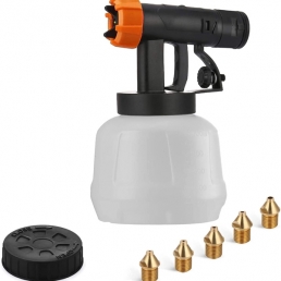 YATTICH Paint Sprayer Accessories for YT-201, Including 1000ml Container, Front Body (Black), 5 Copper Nozzles, Nozzle Cleaning Needle, Cleaning Brush, Pot Lid, Spanner