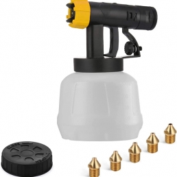 YATTICH Paint Sprayer Accessories for YT-201-A Yellow, Including 1000ml Container, Front Body, 5 Copper Nozzles, Nozzle Cleaning Needle, Cleaning Brush, Pot Lid, Spanner